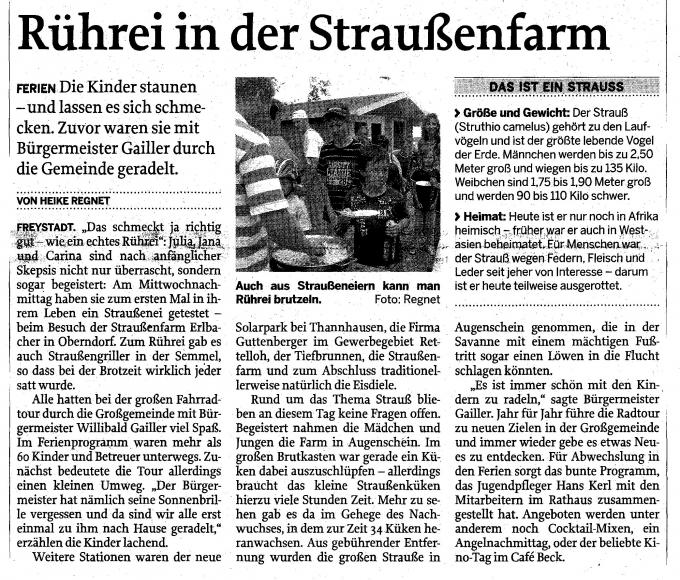 Neumarkter Tagblatt vom 14.8.2009